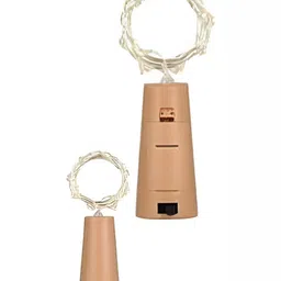 SPARK WORLD Gold Toned LED Cork String Light image 3