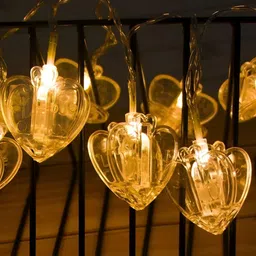 ENORMITY White Heart Shape String Lights image 3