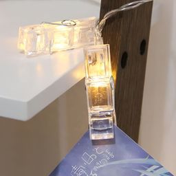 SPARK WORLD White LED Photo Clip String Lights image 2