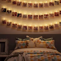 SPARK WORLD Yellow Photo Clip String Lights image 5