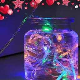 ENORMITY Green & Blue Rice Shape Bulb String Lights image 2