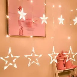 SPARK WORLD White Star Shape String Lights image 2