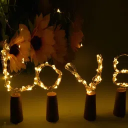 SPARK WORLD Yellow Rice Shaped String Lights image 5