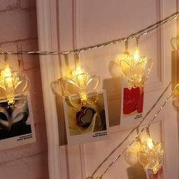 SPARK WORLD White Photo Clip String Lights image 2