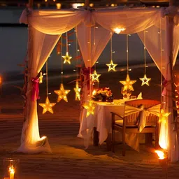 ENORMITY Yellow 12 Pieces Star Shaped LED String Lights image 3