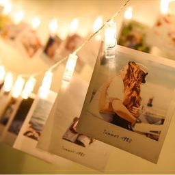 ENORMITY Yellow Photo Clip Shape String Lights image 2