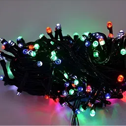 ENORMITY Blue & Red Rice Shape String Lights image 3