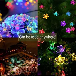 ENORMITY  Red & Blue Flower Shaped  LED String Lights image 3