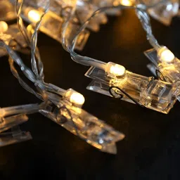 SPARK WORLD Yellow Photo Clip String Lights image 4
