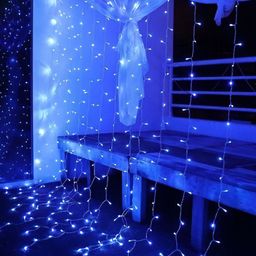 SPARK WORLD Blue Rice Shaped String Lights image 4