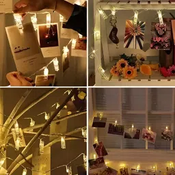SPARK WORLD White Photo Clip String Lights image 2