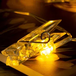 SPARK WORLD Yellow Star Shape LED Curtain Fairy String Lights image 2