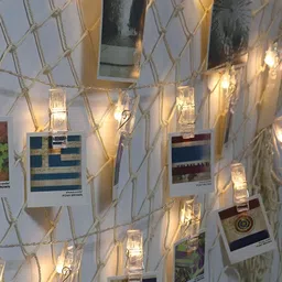 SPARK WORLD Yellow Photo Clip String Lights image 3