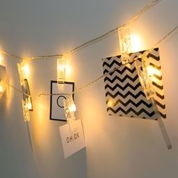 SPARK WORLD Yellow Photo Clip String Lights image 3