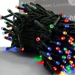 SPARK WORLD Black Rice Shape String Lights image 1
