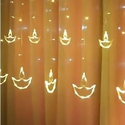 ENORMITY Yellow & White Moon Shape String Lights image 1