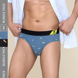 XYXX Men Pack Of 2 Printed Cotton Basic Briefs XYBRF2PCKN677-picture-7