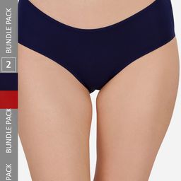 SOIE Pack of 2 Mid Rise High Coverage Solid Cotton Stretch Briefs-image-49