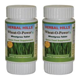 Herbal Hills Wheatgrass Tablets (60 Count Pack of 2)-63