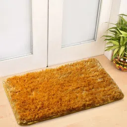 Arrabi Set Of 2 Yellow Solid Synthetic Floor Mats-37