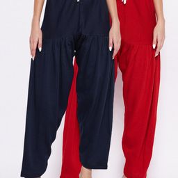 Clora Creation Women Pack Of 2 Solid Loose Fit Salwars-image-67