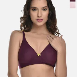 StyFun Pack Of 2 Everyday Bra Full Coverage Lightly Padded Non-Wired 360 Degree Support-43