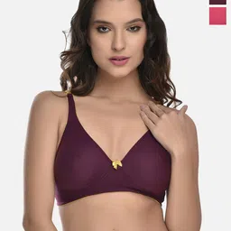 StyFun Pack Of 2 Everyday Bra Full Coverage Lightly Padded Non-Wired 360 Degree Support-31