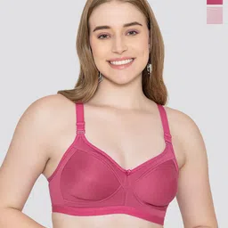 Maashie Pack of 2 Full Coverage Seamless Non Padded Bra-20