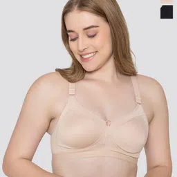 Maashie Pack of 2 Full Seamless Coverage Non Padded Tshirt Bra-picture-50