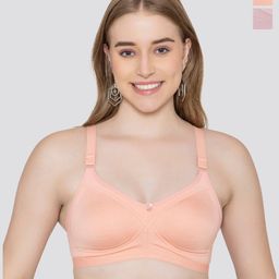 Maashie Pack of 2 Full Coverage Seamless Non Padded Bra-image-34