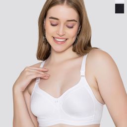 Maashie Pack of 2 Full Seamless Coverage Non Padded Tshirt Bra-picture-41