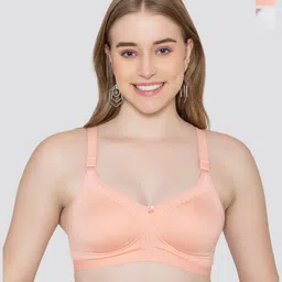 Maashie Pack of 2 Full Seamless Coverage Non Padded Tshirt Bra-image-36