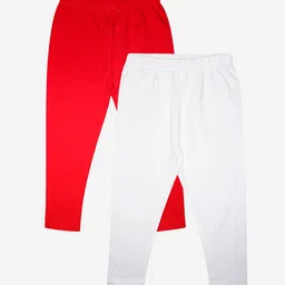 KiddoPanti Girls Pack Of 2 Cotton Ankle-Length Leggings-image-31