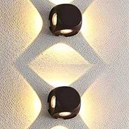 SPARK WORLD Yellow & Black 2 Pieces Acrylic Contemporary Spherical Shaped Wall Lamp-15