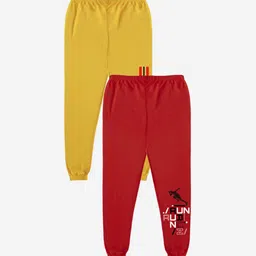 x2o Kids Pack Of 2 Printed Relaxed Fit Cotton Joggers-image-96