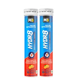 MuscleBlaze Set of 2 Zesty Orange Flavour Fuel One Sports Hydr8 Tablets - 20 Tablets Each-42