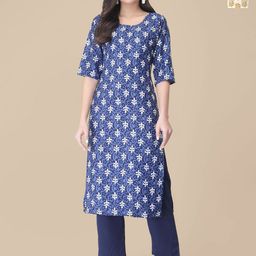7Threads Women Ethnic Motifs Printed Regular Kurta with Trousers-image-47