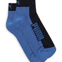 Puma Unisex Pack Of 2 Printed Quarter Ankle Length Cotton Socks image 2