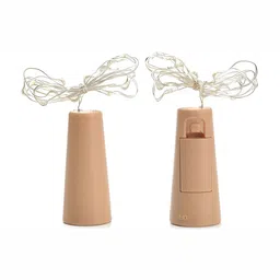 SPARK WORLD White & Brown 2 Pieces Rice Shaped String Lights image 4