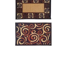Athom Trendz Set Of 2 Patterned Anti Skid Rectangular Door Mats image 5