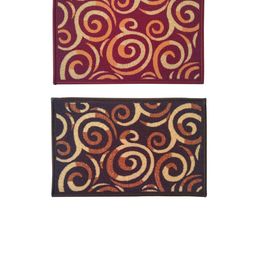 Athom Trendz Set Of 2 Patterned Anti Skid Rectangular Door Mats image 3