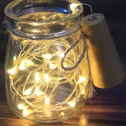 SPARK WORLD Yellow 2 Pieces Cork LED String Lights image 2