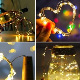 SPARK WORLD Yellow 2 Pieces Cork LED String Lights image 5