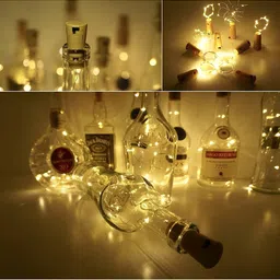 SPARK WORLD Yellow 2 Pieces Rice Shaped Cork Fairy String Lights image 4