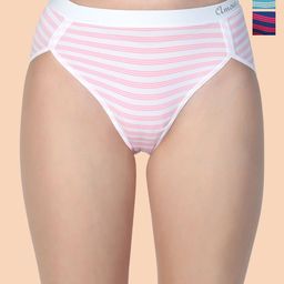 Amour Secret Women Pack Of 3 Striped Mid-Rise Bikini Briefs P2031N_Blu_Pnk_Grn_S-image-12