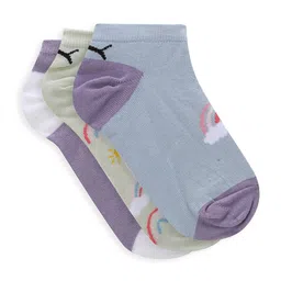 Puma Kids Pack Of 3 Printed Cotton Sneaker Socks-48
