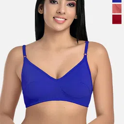 StyFun Pack of 3 Medium Coverage Non Padded Everyday Bras With All Day Comfort-24