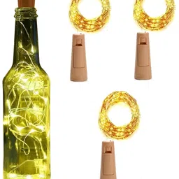 ENORMITY Set of 3 Yellow Rice Shape String Lights image 1