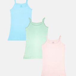 KiddoPanti 3 Pcs Pure Cotton Shoulder Strap Camisoles-25