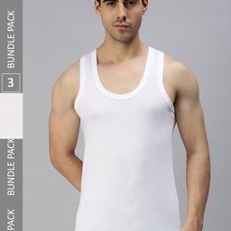 ONN Men Pack Of 3 Anti-odour Anti-Microbial Innerwear Basic Vests-image-24